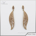Jewelry manufacturing companies wholesale diamond gold leaf earring
